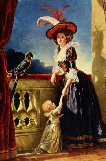 Labille-Guiard, Adelaide Portrait of Louise Elisabeth of France with her son Norge oil painting art